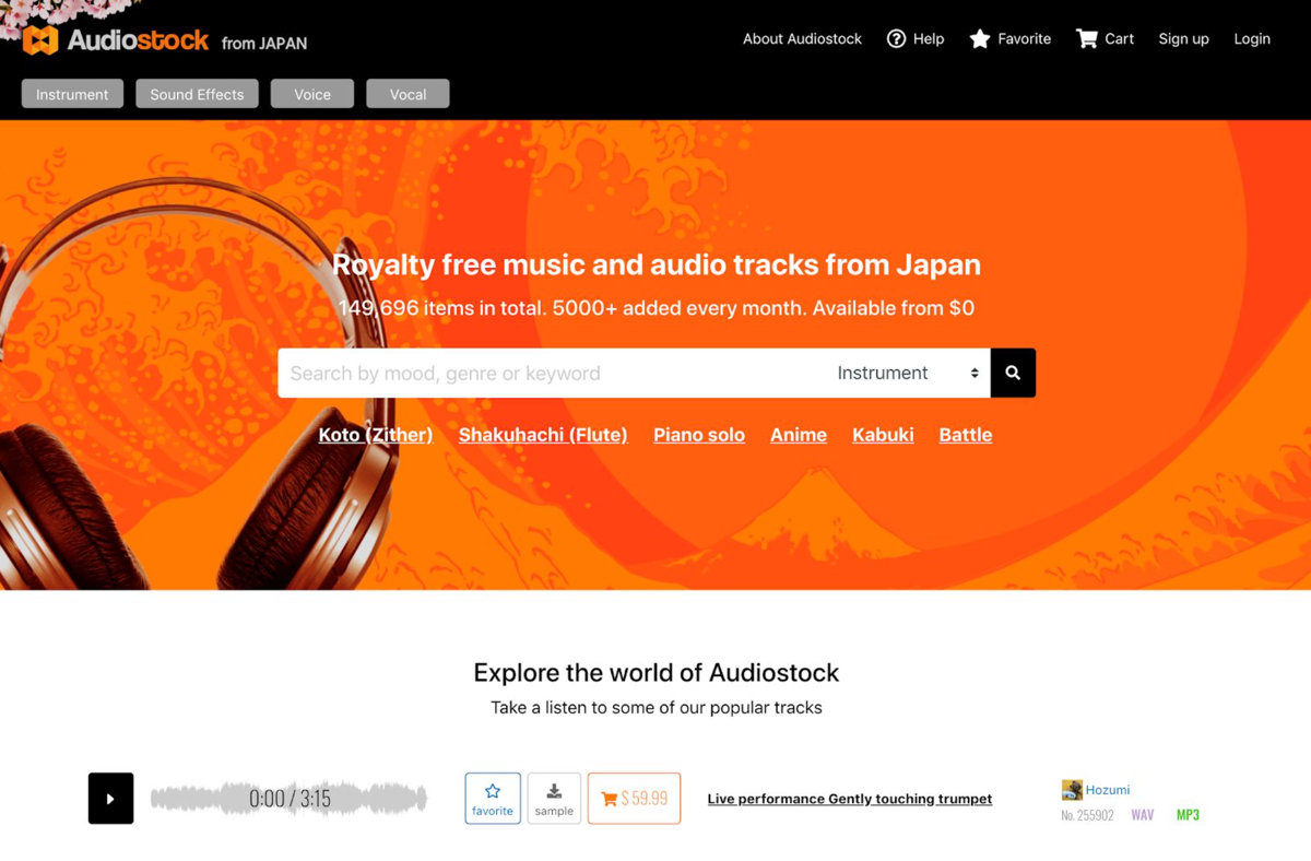 Audiostock en thumbnail