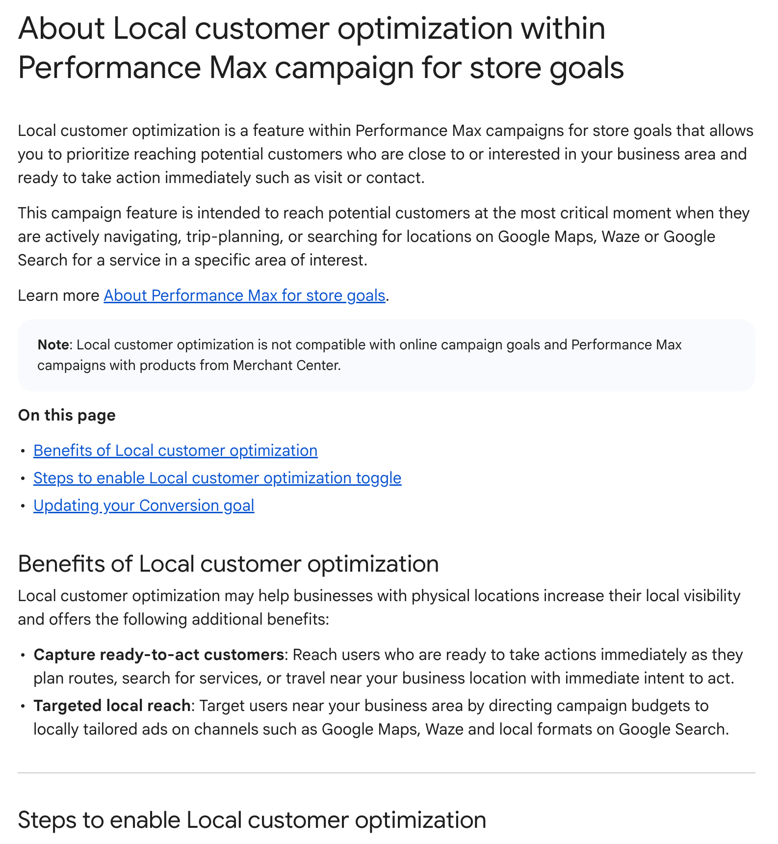 ローカル Google 広告ヘルプドキュメント
