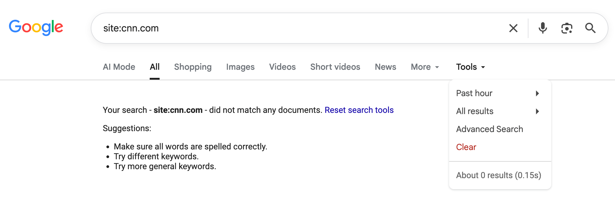 CNN Google 時間インデックス