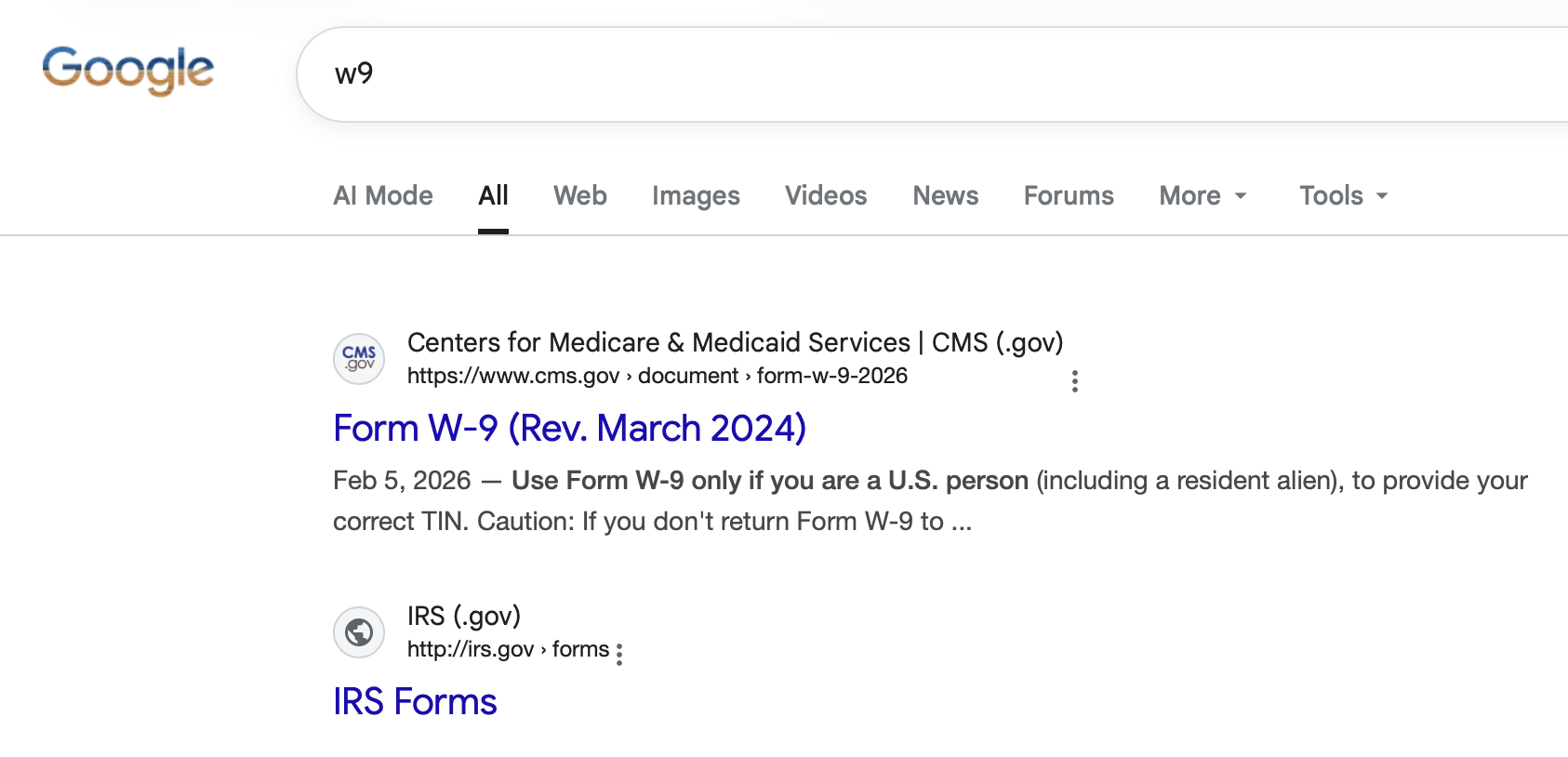 W9 Google 検索