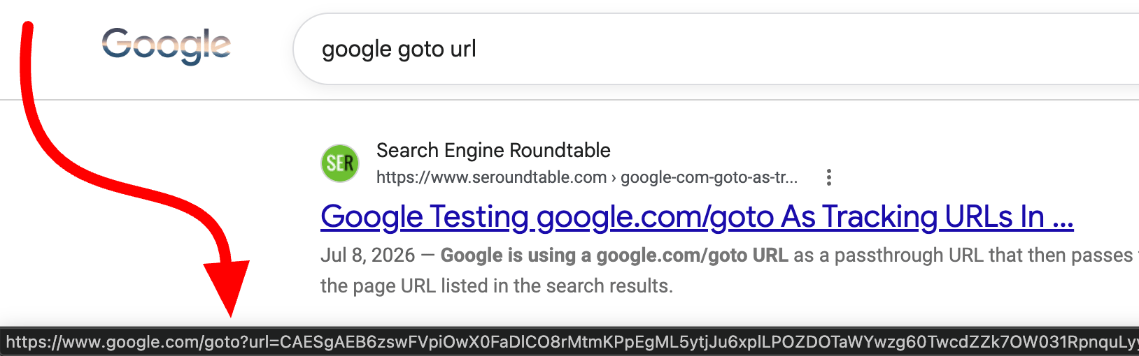 Google Goto 追跡 URL