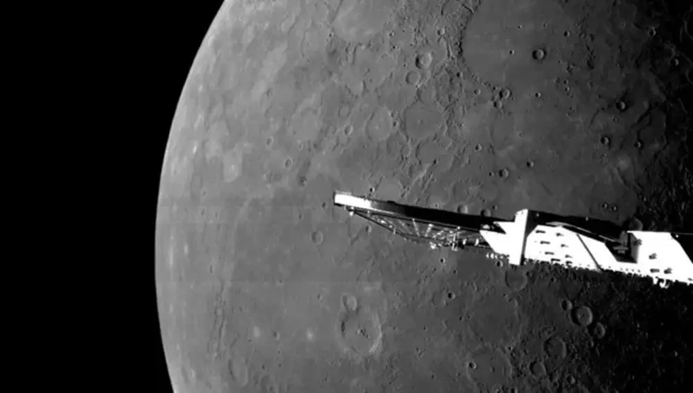 2025 年 1 月に撮影された水星の表面。