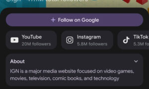 Google 検索プロファイルの記事デザイン、フォロワーの減少、ログインの簡素化