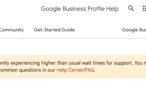 Google ビジネス プロファイル API アプリケーションの遅延