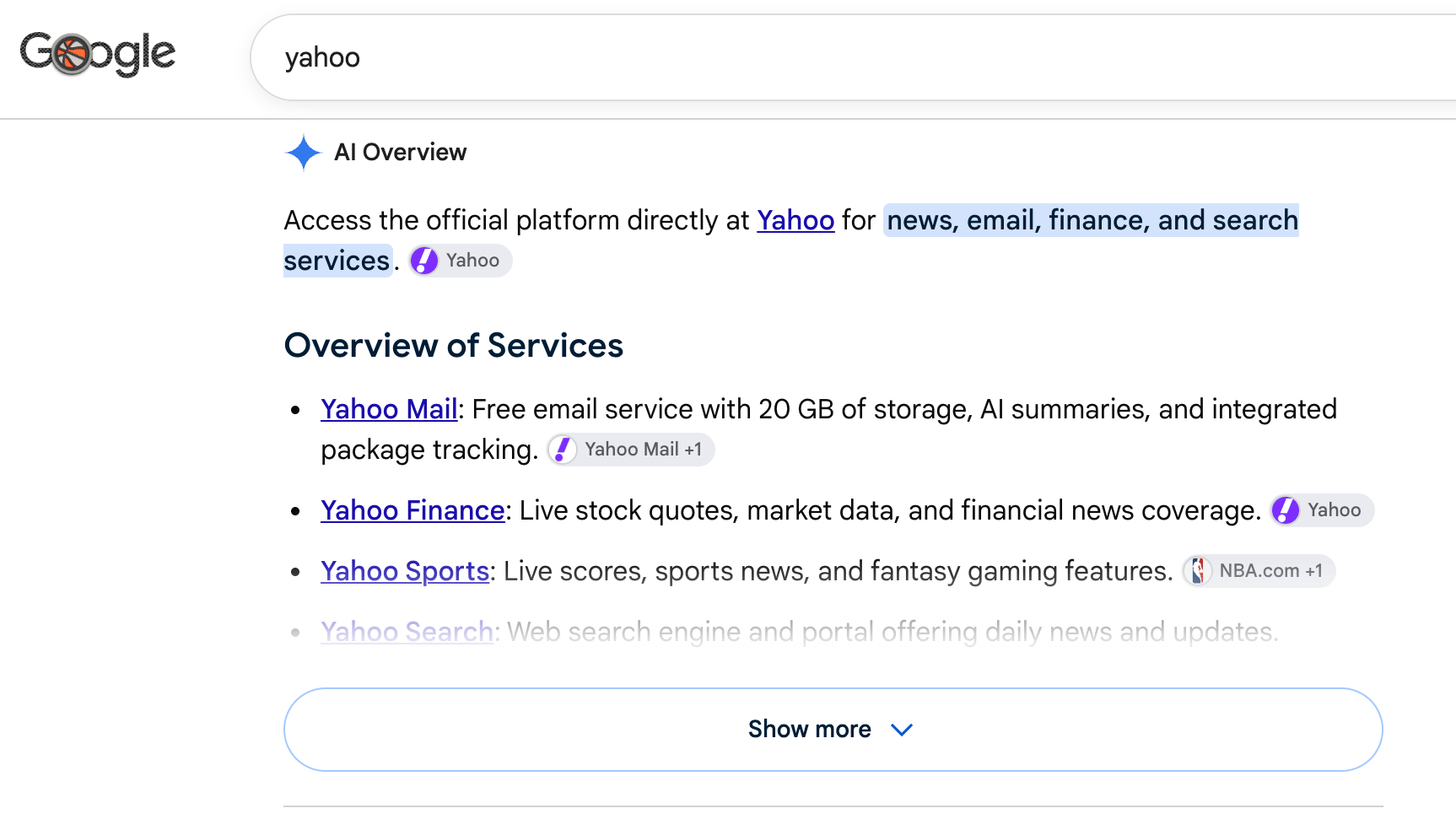 Google Ai の概要 Yahoo 中期