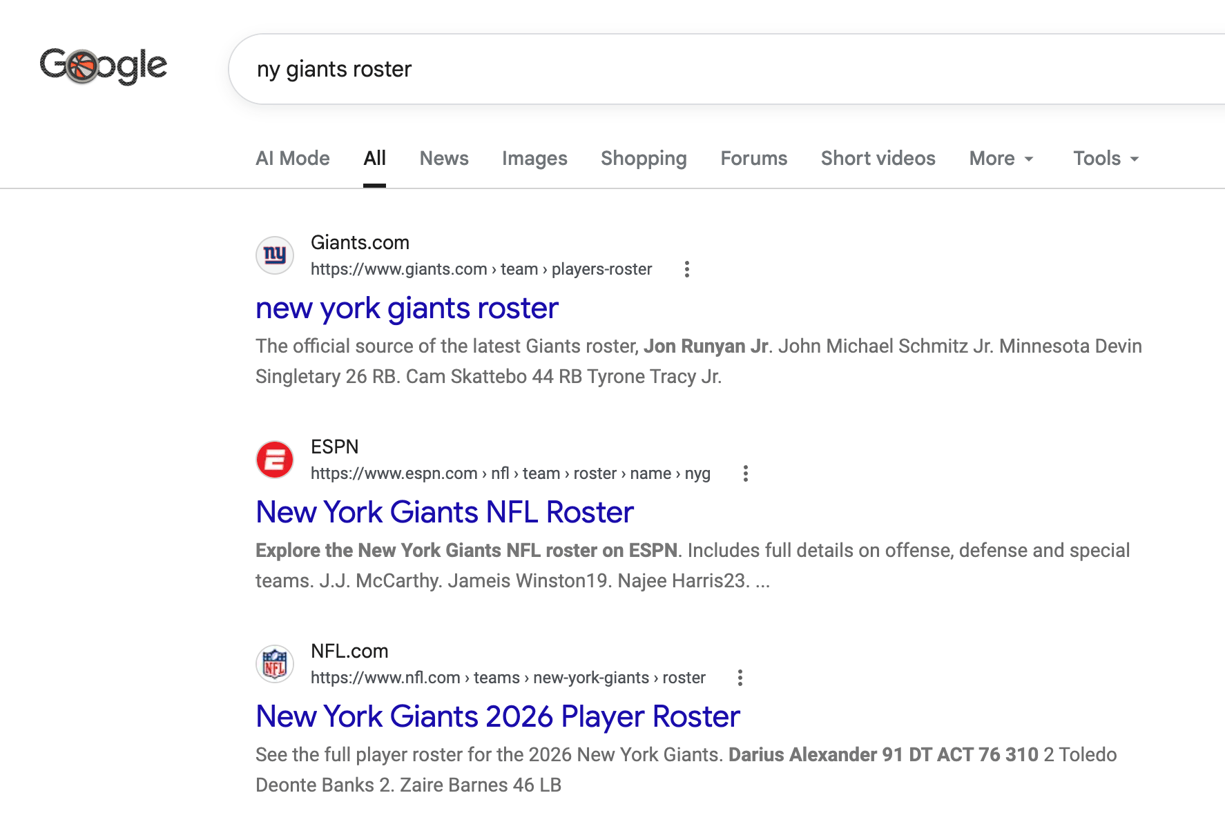 ジャイアンツの名簿 Google No Ai の概要