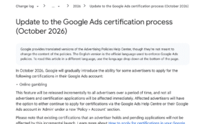 Google 広告、オンライン ギャンブル広告主の認定を許可へ