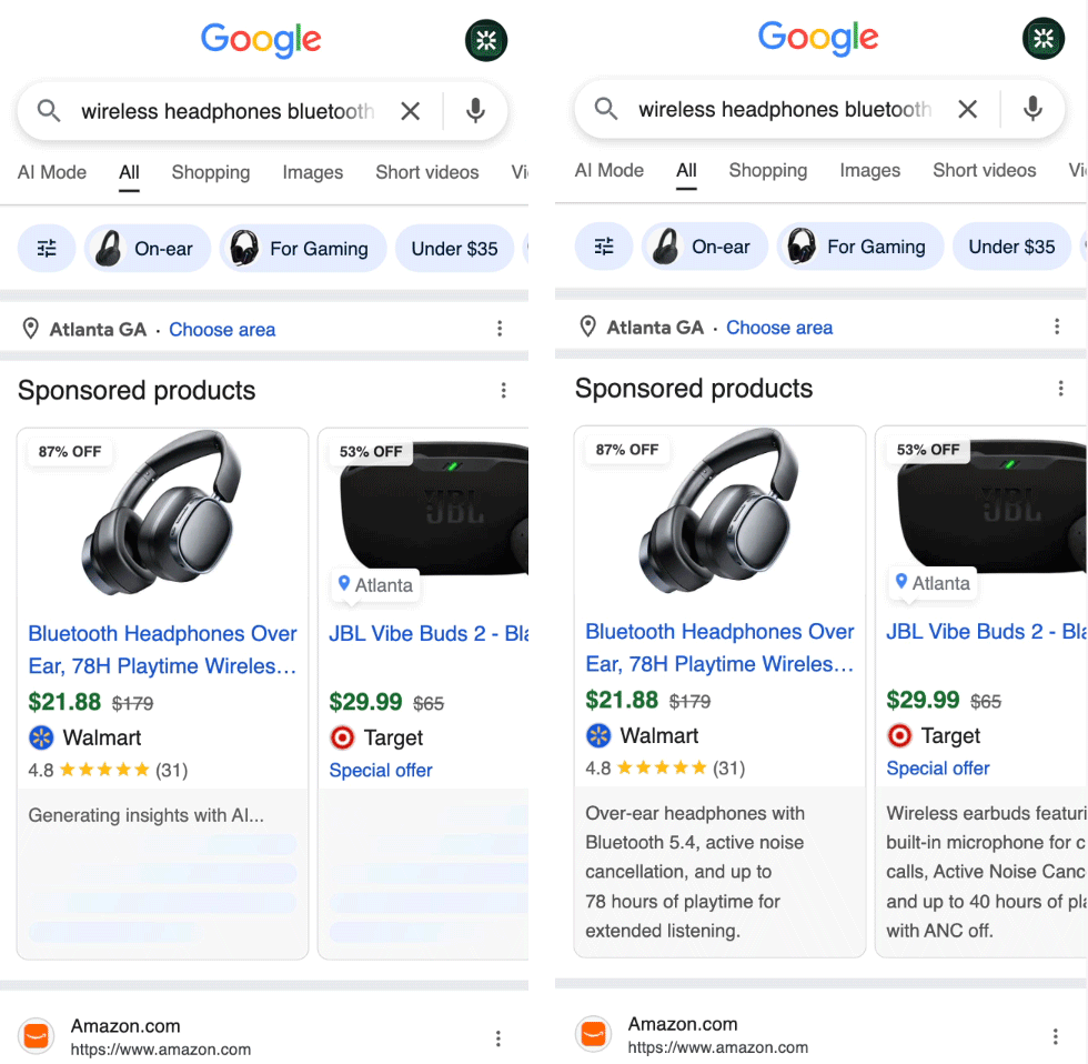 Google AI が生成したショッピング広告の説明