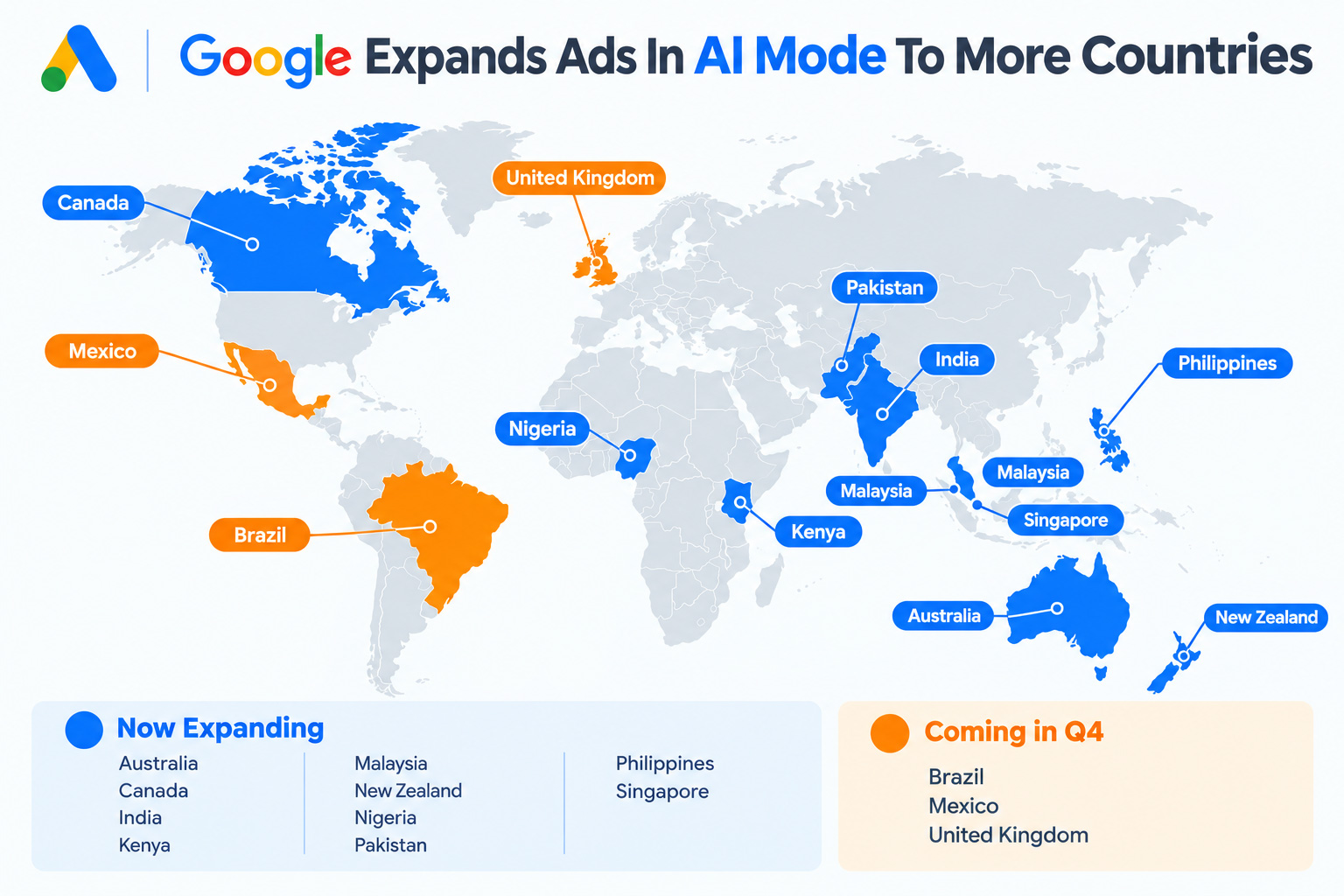 Google、AI モードの広告をより多くの国に拡大し、米国内でマルチターン広告を展開