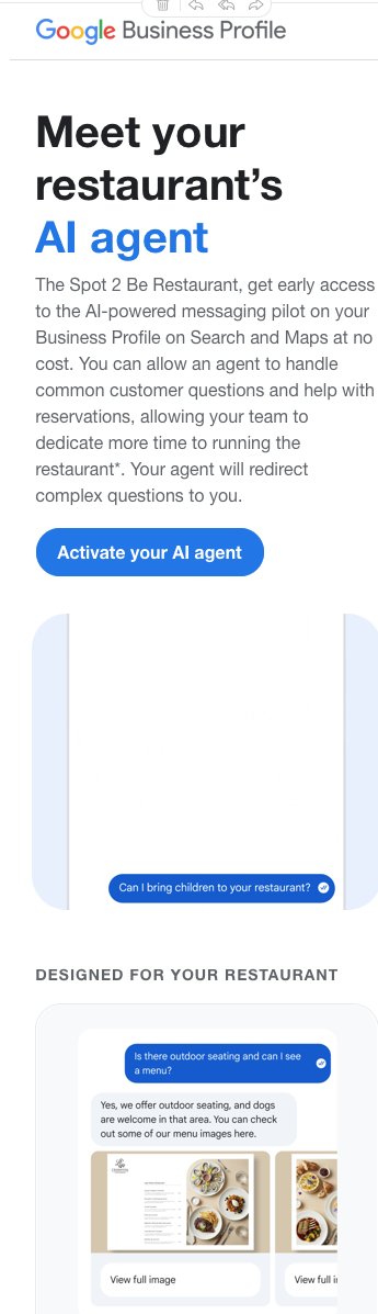Google ビジネス プロフィール Ai を活用したメッセージング メール