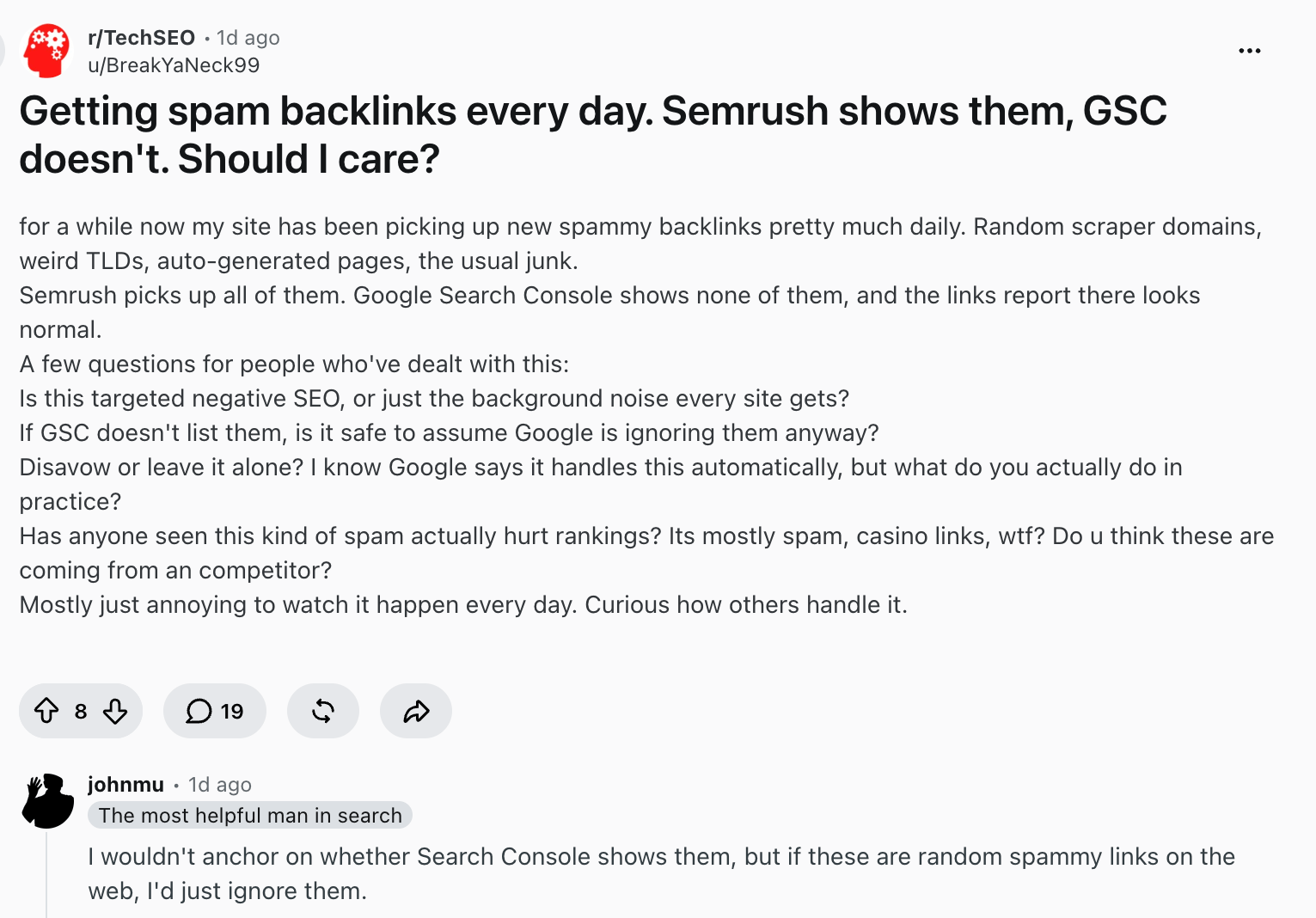 Google Reddit サーチコンソールのリンク