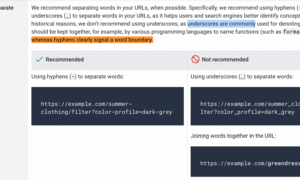Google が URL 内のハイフンに関する URL 構造のベスト プラクティスを更新