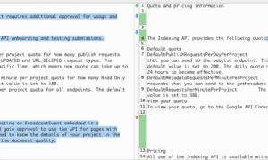 Google がインデックス API クォータの詳細などを更新