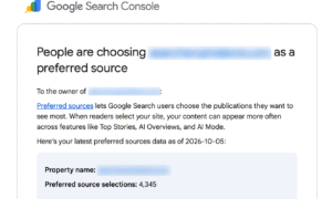 Google メール共有の優先ソース購読者数