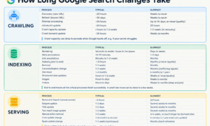クロール、インデックス作成、タイムラインの提供に関する Google 検索データ